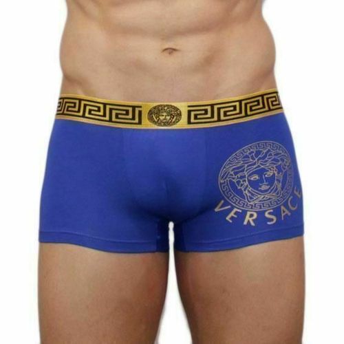 Мужские трусы боксеры синие Versace Blue