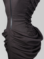 Платье Agdali Brand 1051 короткое однотонное на лямках со шнуровкой на спине