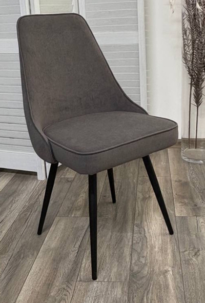 Стул БЕРТИ 360 град. поворот. B28 Темно-серый, велюр / черный каркас, М-City