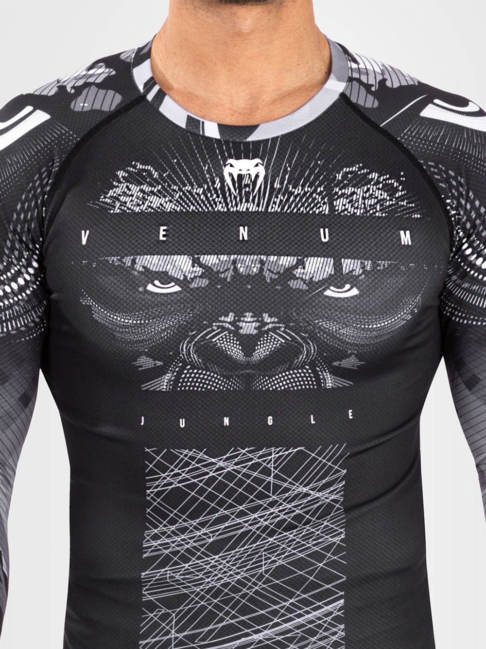 Рашгард Venum Gorilla Jungle Black/White L/S