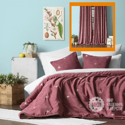 Шторы и покрывало для спальни БЭЛЛИИ (арт. BL10-294-06) - розовый