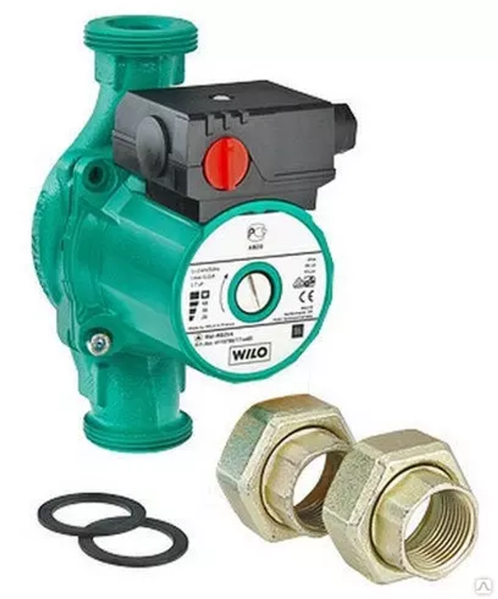 Насос циркуляционный Wilo Star-RS 30/6 (1х220В; 84Вт), с гайками