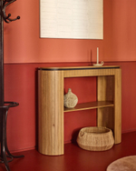 Licia Консоль с 1 ящиком массив дерева манго 120 x 110 см