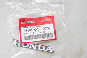 86101-KYJ-E20ZD. MARK, HONDA (80MM) *TYPE2* (TYPE2 ) (NH1 BLACK). Honda CBR250R/RA 2011-2014