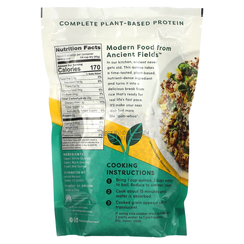 Ancient Harvest, Органический киноа «Гармония», трехцветная смесь, 408 г