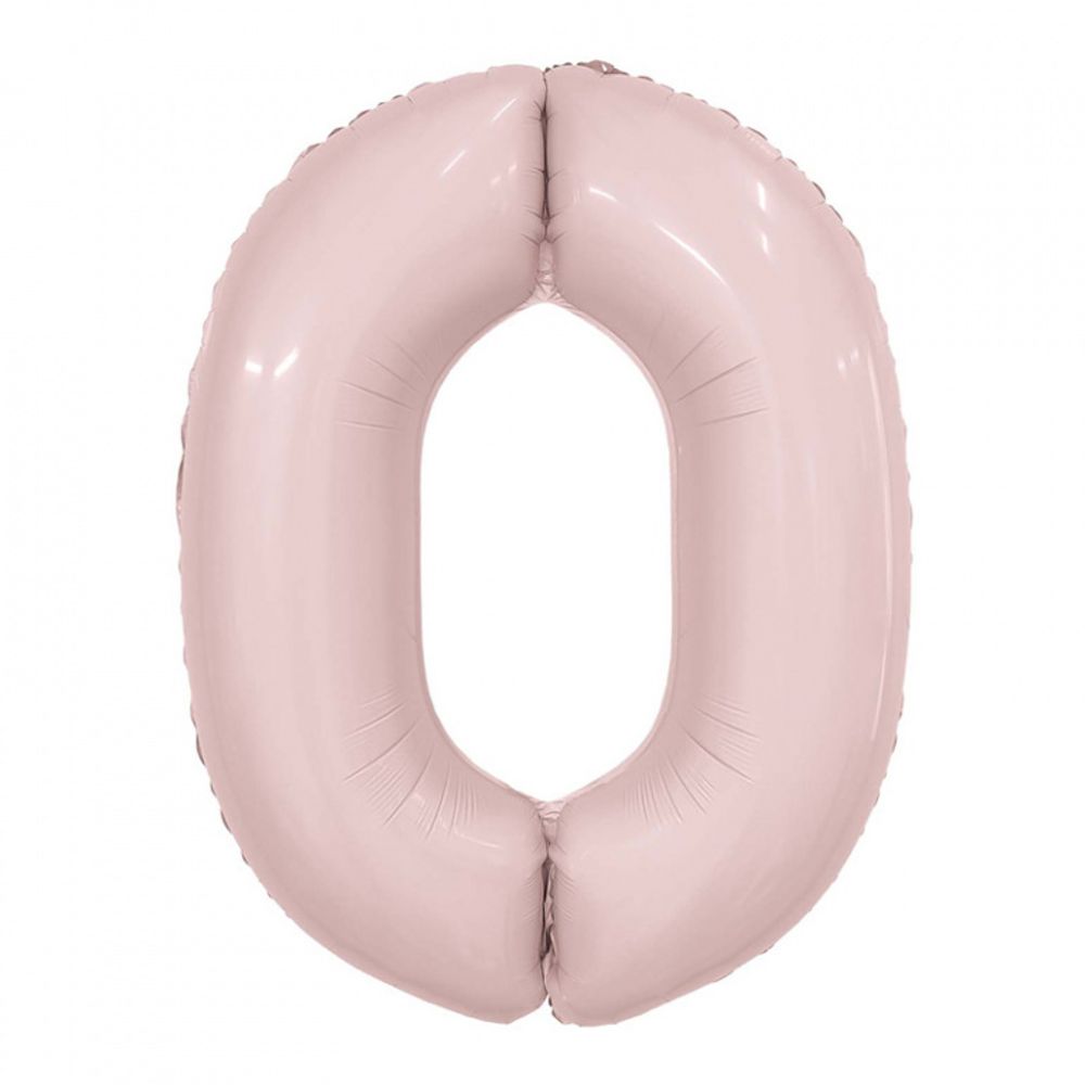 Agura Шар 40'' / 102 см "Цифра 0" Slim Пыльная роза (БГ-60) 