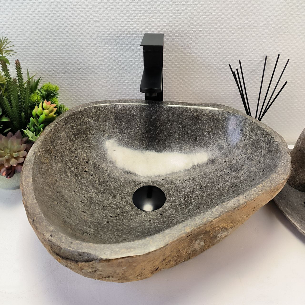 Раковина из речного камня RS-63855 (46*42*15) 0121