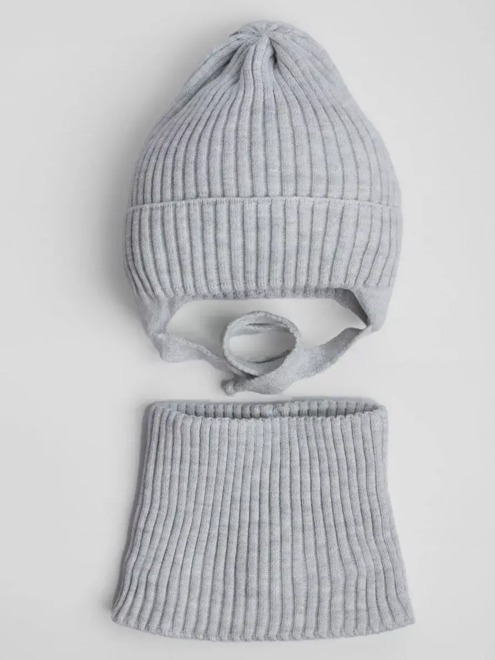 Шапка со снудом для девочки на осень