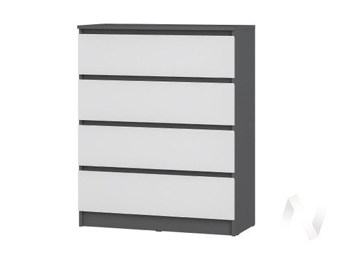 Комод КМ-02 Спальня Шарм (графит/белый)