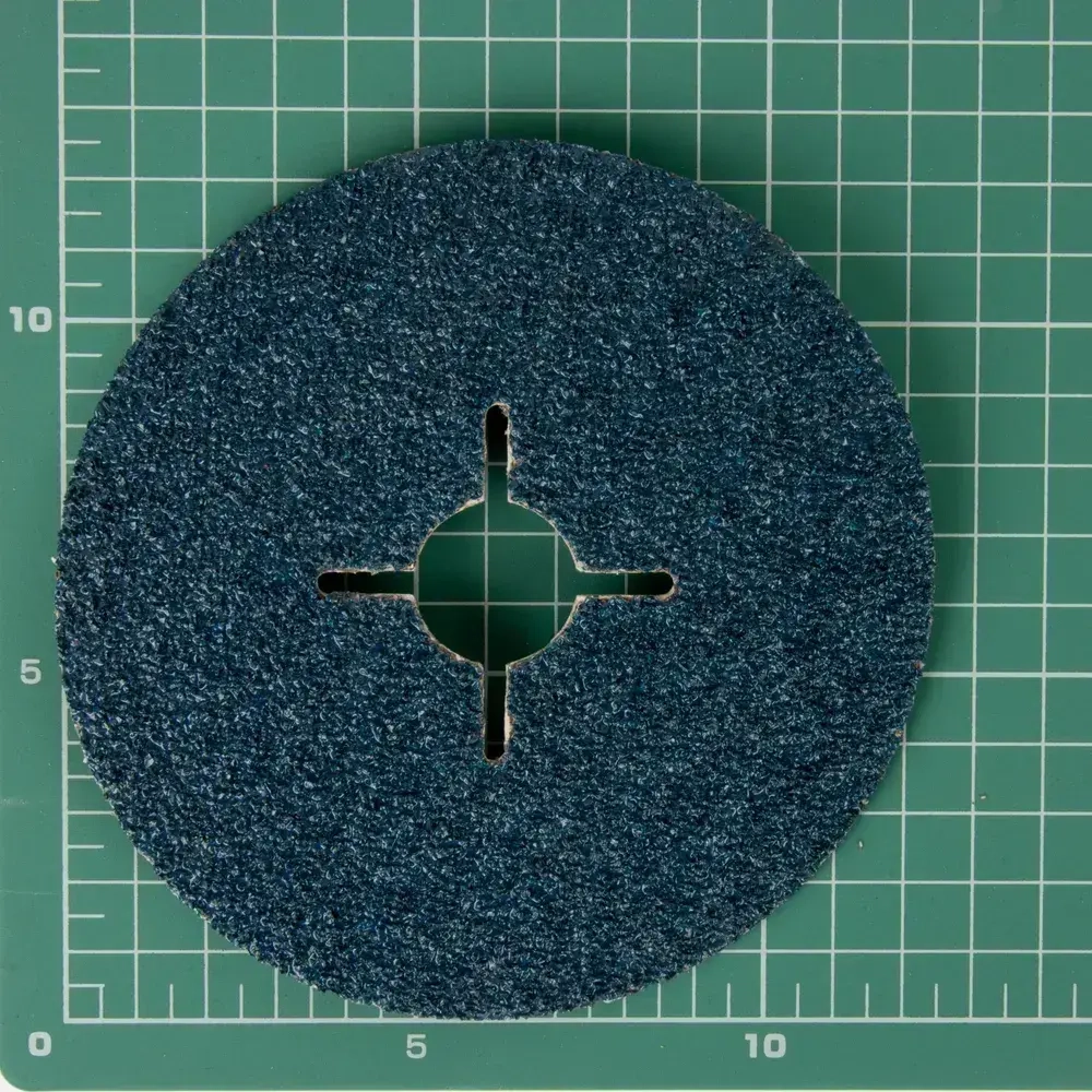 Фибровый шлифовальный круг по металлу DEBEVER 125 мм P24 (со шлицами), циркониевый корунд, 5 шт