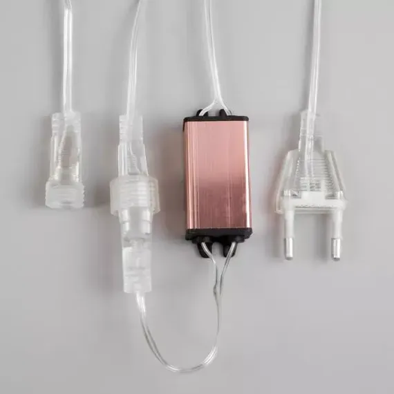 Гирлянда Сосульки 2.5×0.5 м., IP65, прозрачная нить, 288 белых LED с эффектом стекания, 12 В., Luazon Lighting (5248337)