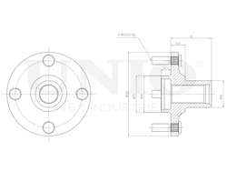 Ступица передняя (без ABS) UNIO HUB-20181