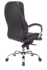 Кресло руководителя Бюрократ T-9950 черный эко.кожа крестов. металл хром