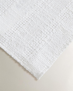 ZARA HOME ПОДСТАВКА ПОД СТОЛОВЫЕ ПРИБОРЫ ИЗО ЛЬНА, БЕЛЫЙ