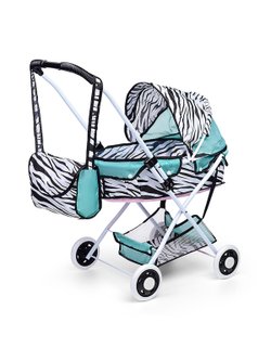 Коляска для кукол Зебра, складная, прогулочная с капюшоном (936B-9)