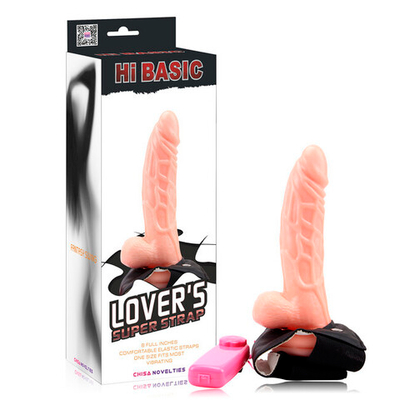 Полый страпон с вибрацией Stunt Cock (Цвет: телесный)