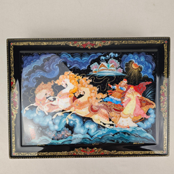 Шкатулка для бумаг А4 "Тройка" с ручной росписью