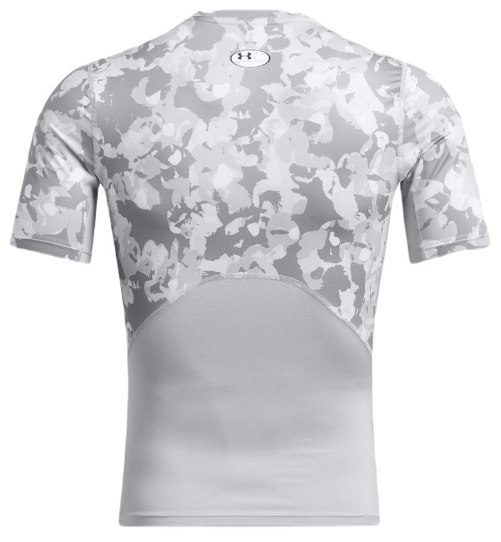 Мужская теннисная футболка Under Armour HeatGear Armour Printed Short Sleeve - серый