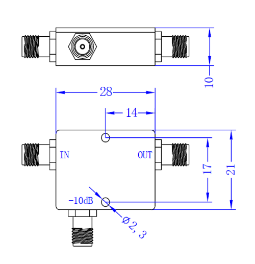 LT-DC-01510-10DB, Направленный ответвитель, 150-1000 МГц, SMA, 10dB