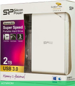 Внешний накопитель Silicon-Power Stream S03 2Tb белый (SP020TBPHDS03S3W)