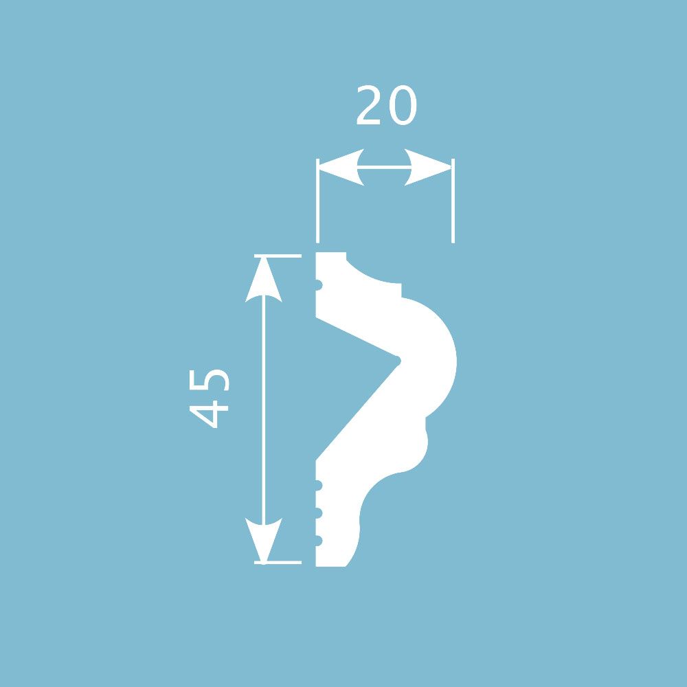 Молдинг Ecopolymer, 45x20 мм