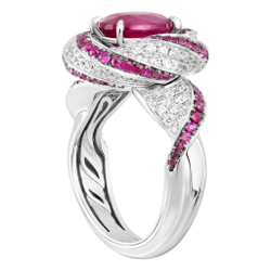 Кольцо с Рубинами и Бриллиантами, R0121-30/1