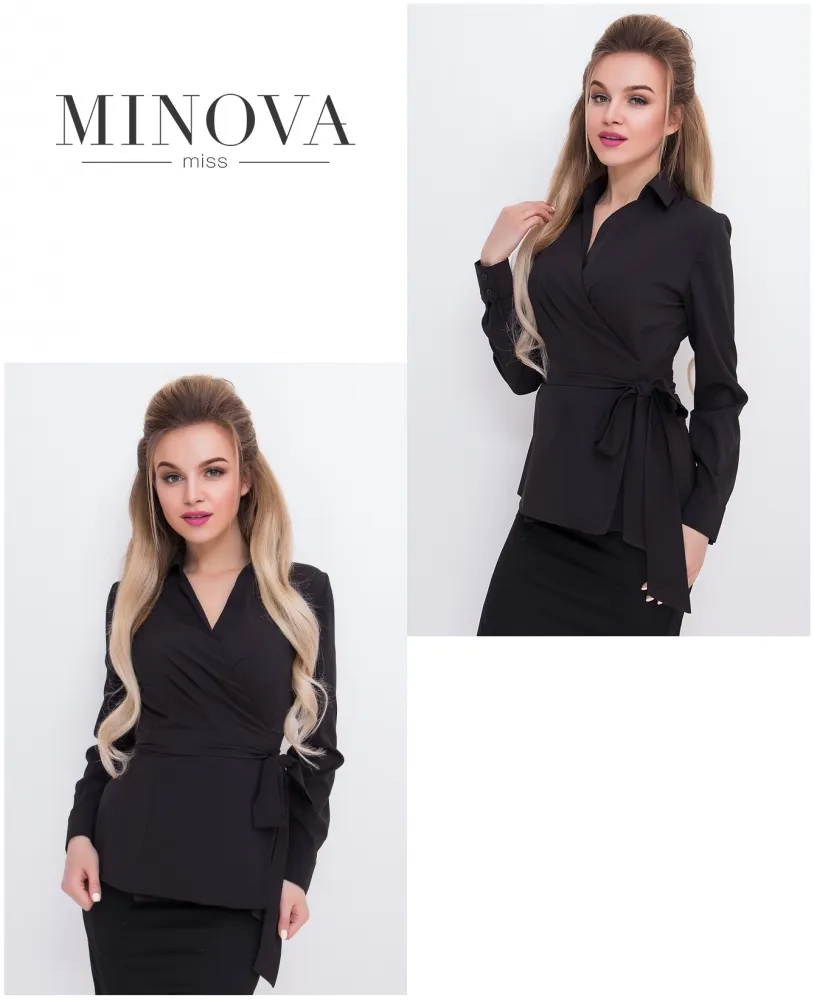 Блуза 3007-черный Minova
