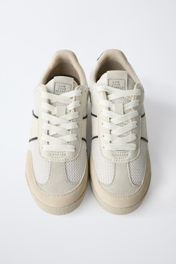 ZARA КЕДЫ С СЕТКОЙ, БЕЛЫЙ