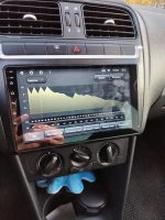 Магнитола для Volkswagen Polo 2009-2020 (рамка черная матовая) - FarCar DX910M монитор 9.5" IPS на Android 13, 4+64Гб, CarPlay