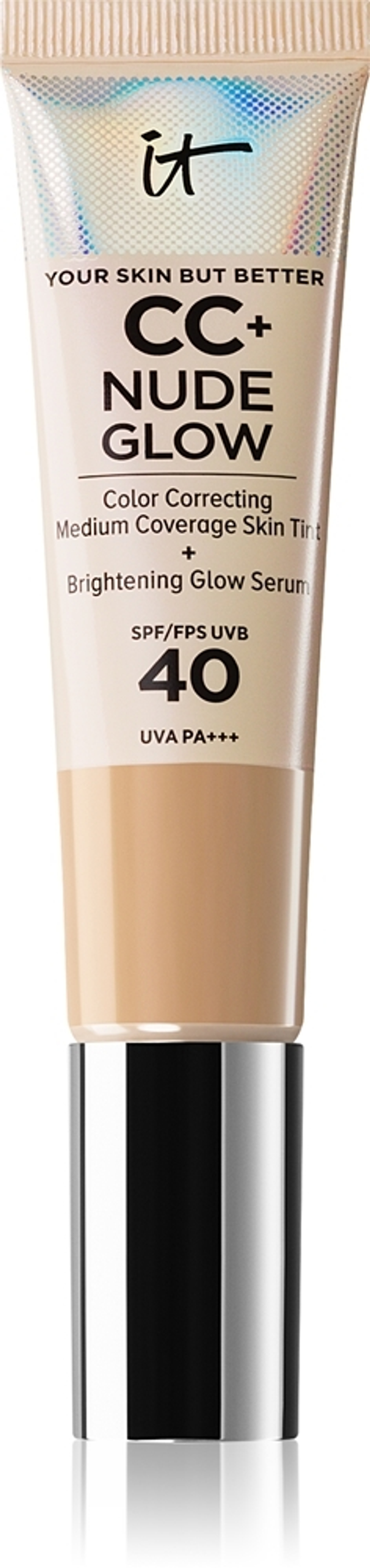 IT Cosmetics Your Skin But Better CC + Nude Glow - Осветляющий тональный крем SPF 40, 32 ml