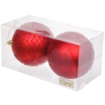 Новогодние шары 10 см (набор 2 шт) «Загадочная мечта», красный