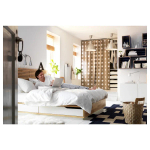 Основание двуспальной кровати - IKEA MANDAL, 200х160 см, береза/белый, МАНДАЛЬ ИКЕА
