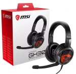 Гарнитура MSI Immerse GH30 GAMING, динамики 40 мм, 3,5mm разъем, 1,5м