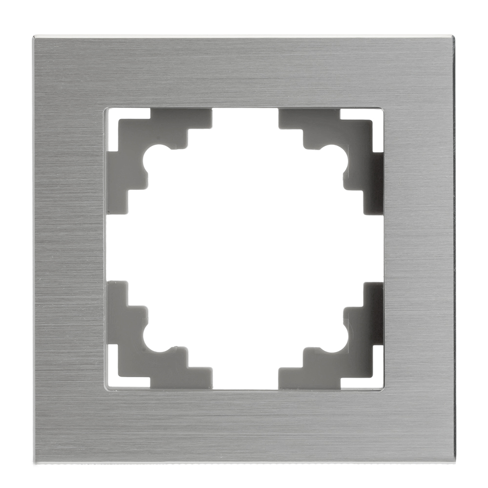 Рамка 1-местная, серебро, STEKKER, MFR00-7001-03, серия Катрин, серебро 50011