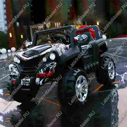 Детский электромобиль "Buggy - MalinaBay" чёрно-белый