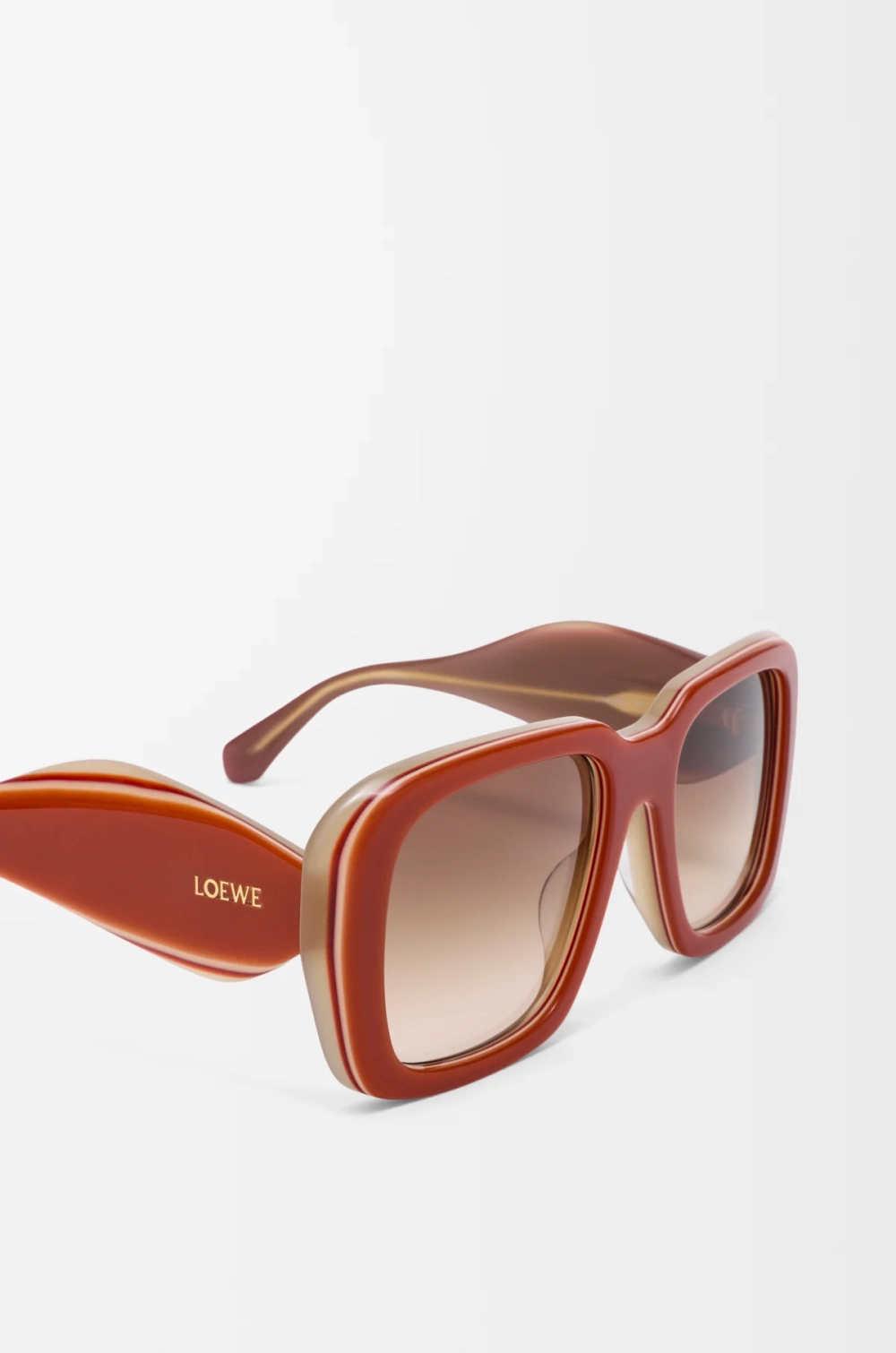 Loewe Солнцезащитные очки Sierra Square, рыжевато-коричневый