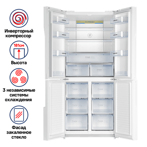 Холодильник с инвертором MAUNFELD MFF181NFW