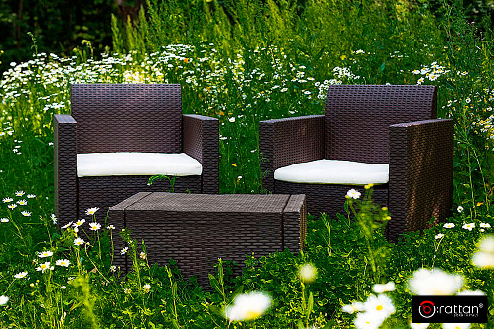 Комплект мебели NEBRASKA TERRACE Set (стол, 2 кресла), венге
