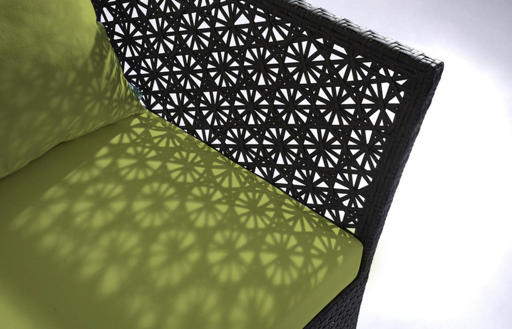 Лаунж-набор мебели Tagliamento Fiore, антрацит, салатовый