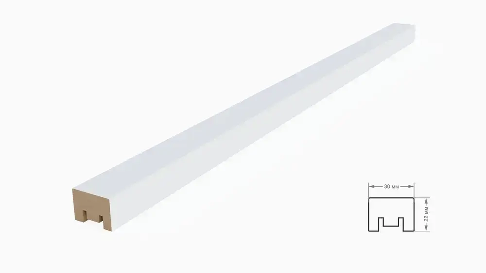 Интерьерная рейка МДФ САВАШ BLACK BRILLIANT 22*30*2800