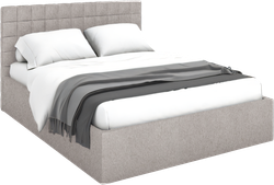 кровать Лурдес (с.м. 160*200) Runa light beige, ВариантКроя1
