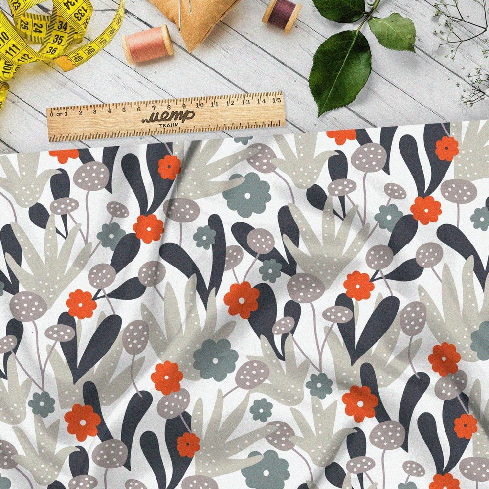 Ткань поплин волшебный летний бутон