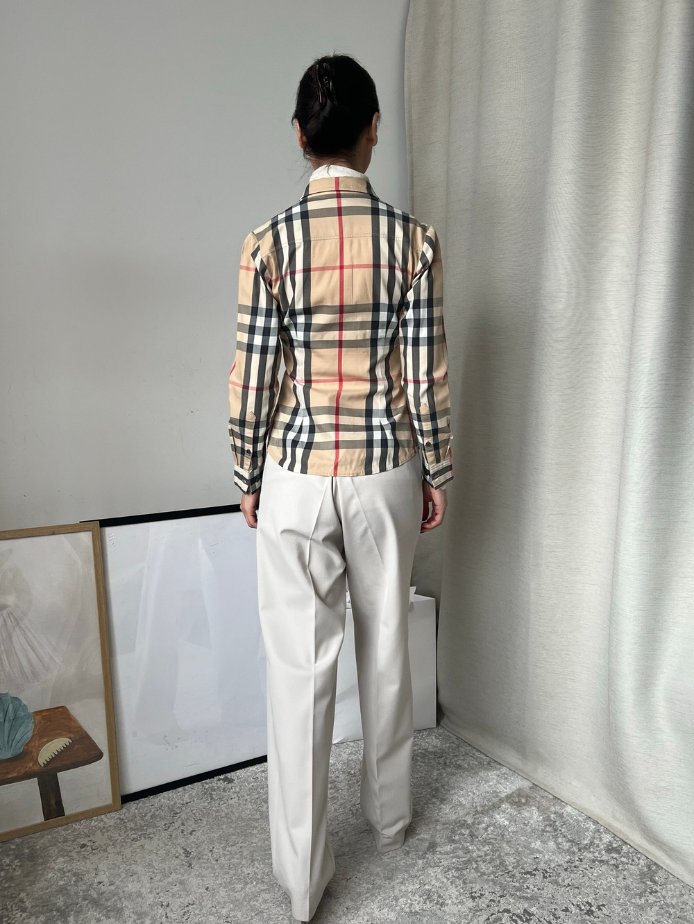 Клетчатая рубашка Burberry , XS-S