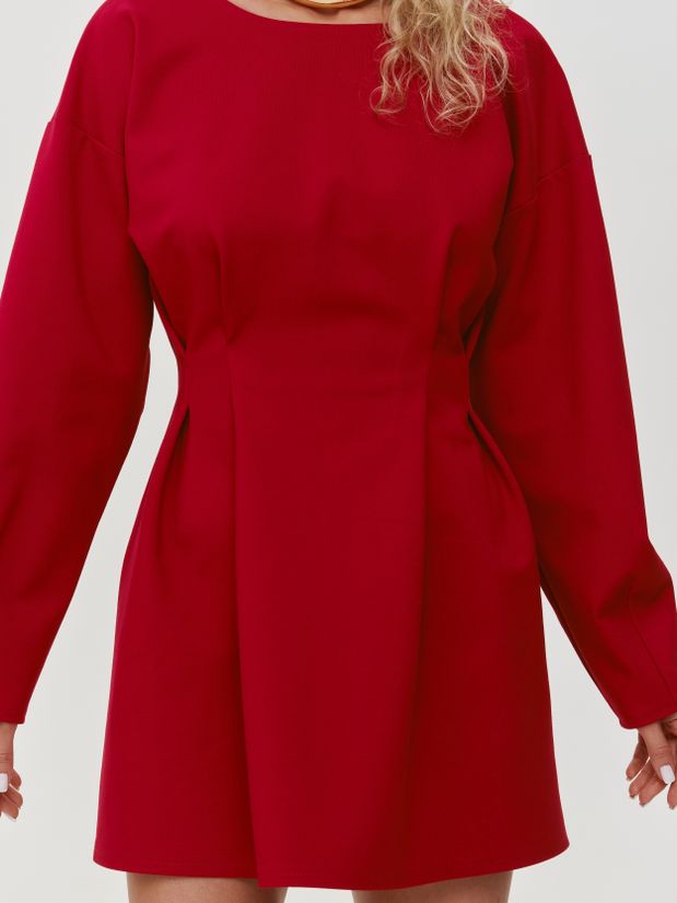 Платье мини Адель,  красное