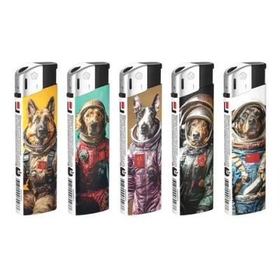 Зажигалка пьезо RFP8255-R Cosmo Dogs (комплект 50 шт)