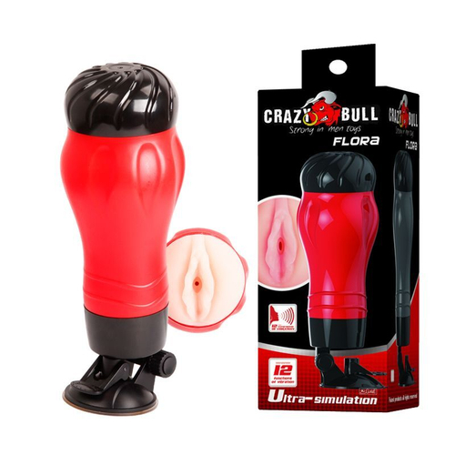 Мастурбатор-вагина Baile FLORA с вибрацией и присоской, 28,3 см