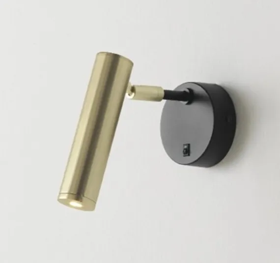 Настенный светильник Maru черный, латунь