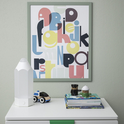 IKEA FISKBO  (ИКЕА ФИСКБО)  -  Рамка, светло-серо-зеленая, 40x50 см