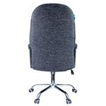 Кресло руководителя Helmi HL-E89 "Blocks" LUX, ткань SY черно-cерая, мягкий подлокотник, хром