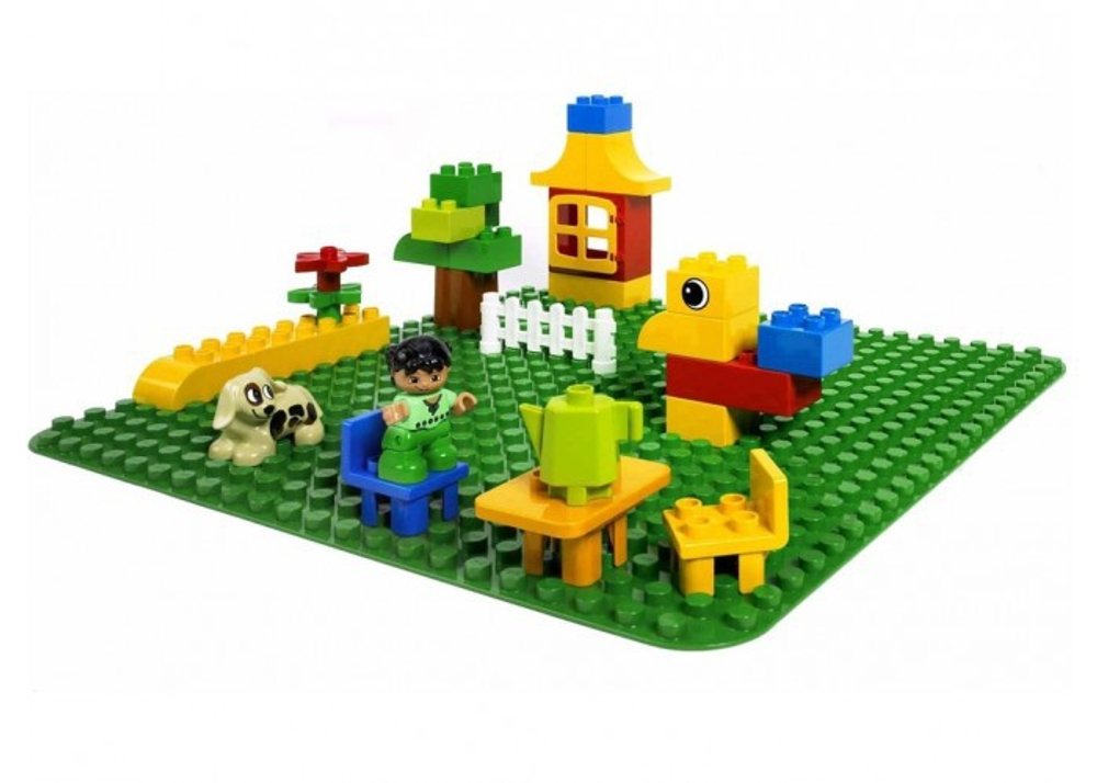 LEGO Duplo: Строительная зеленая пластина 2304 — Large Building Plate — Лего Дупло